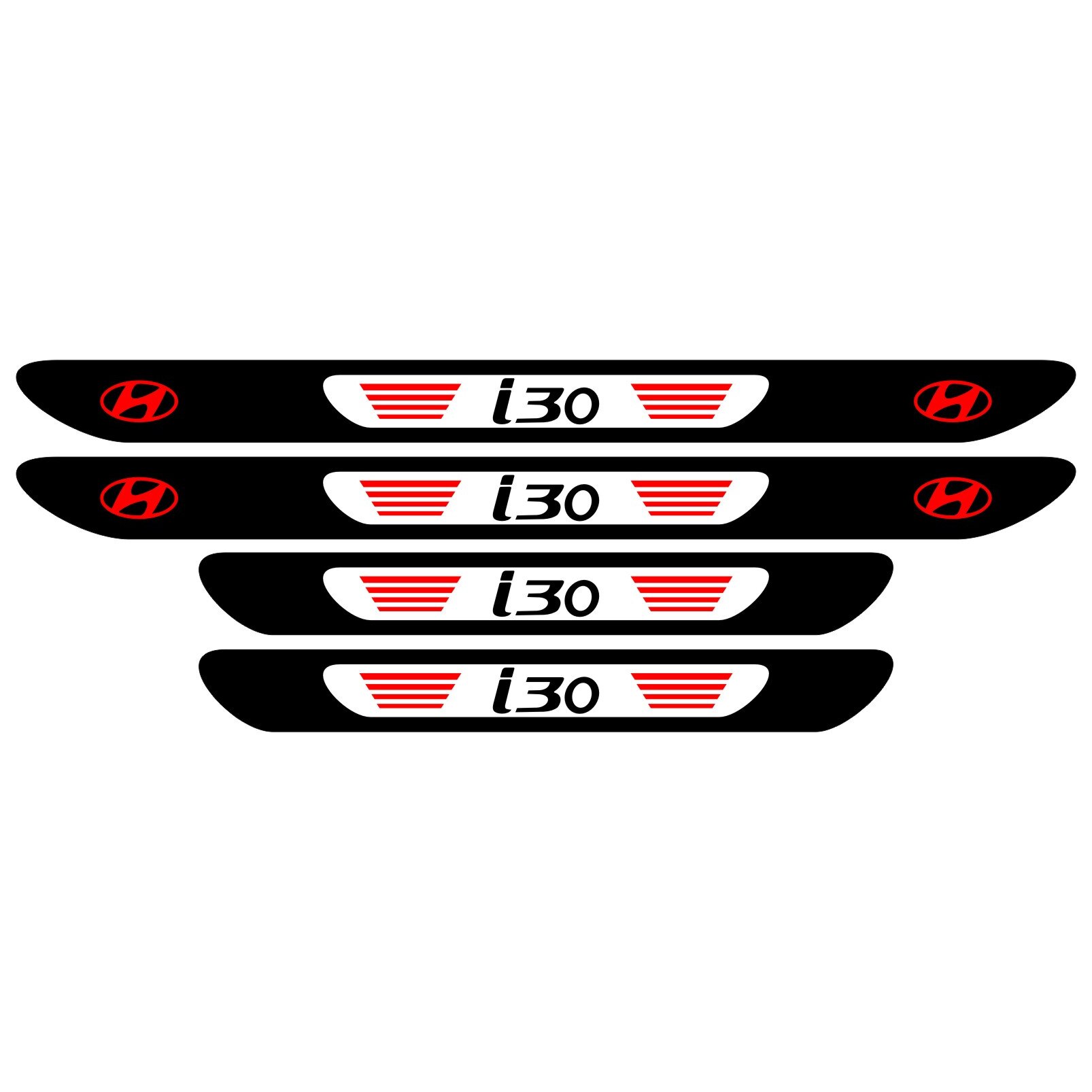 Set 4 stickere praguri Hyundai i30, multicolor, decorativ