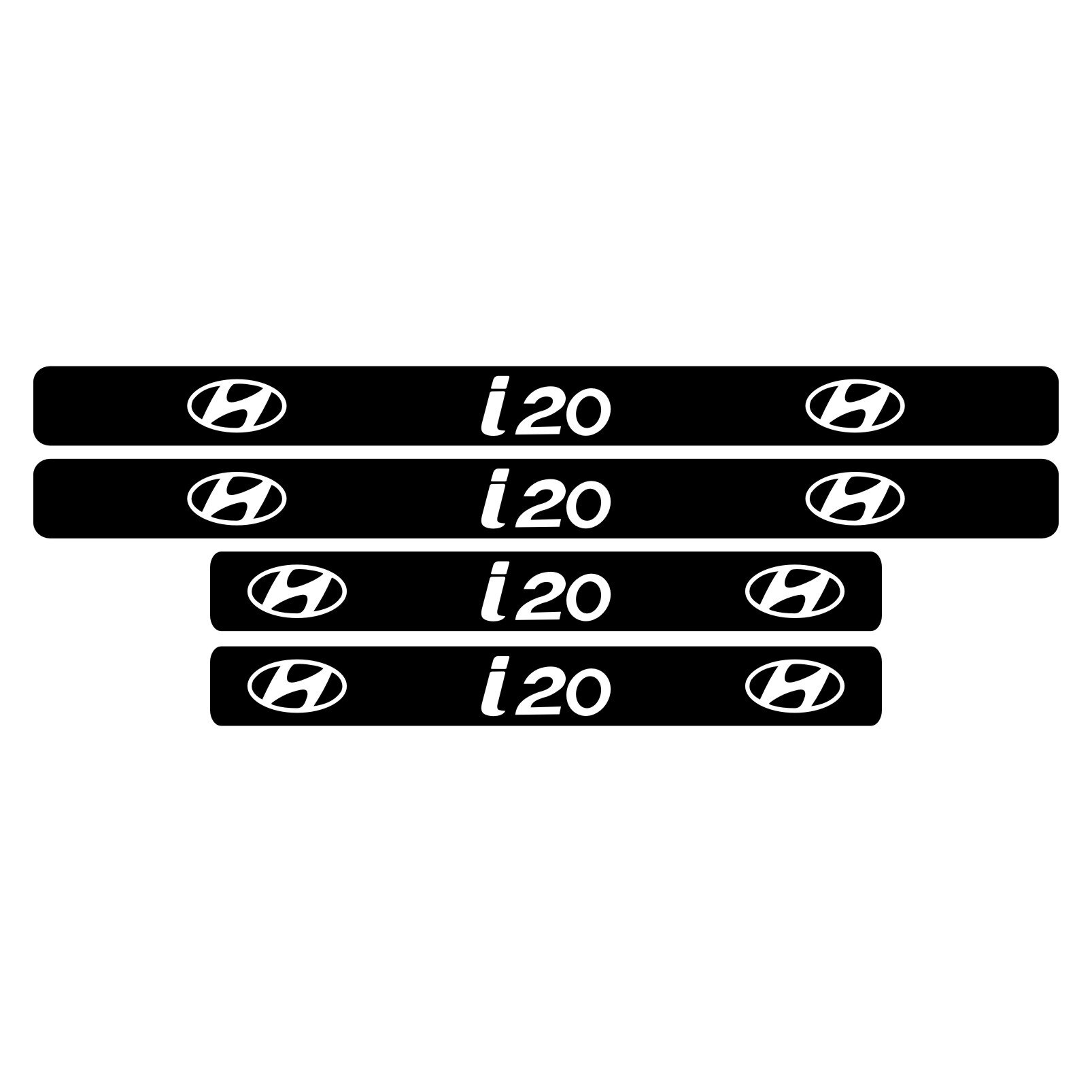Set 4 stickere praguri Hyundai i 20, sticker decorativ