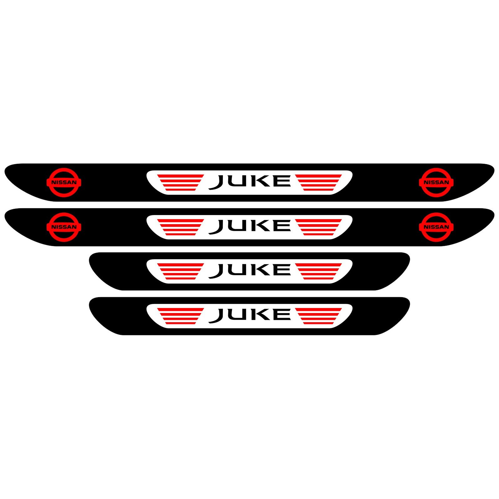 Set 4 stickere praguri Nissan Juke, multicolor, decorativ