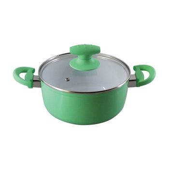 Oala, Elekom, EK-2613, Aluminiu, Alb/Verde, 8.6 l Oala, Elekom, EK-2613, Aluminiu, Alb/Verde, 8.6 l