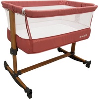 Patut copii transformabil in balansoar bebe Baby Care™ Babies , design modern, Co-Sleeper , dimensiuni 84X78X50 cm, 7 trepte de inaltime, saltea inclusa, cadru aluminiu , Roz