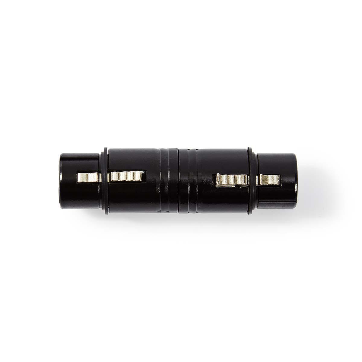 Conector XLR Mama - XLR Mama, 3 pini, negru Nedis