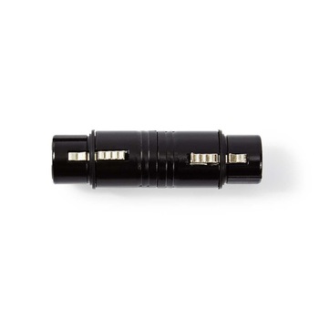 Conector XLR Mama - XLR Mama, 3 pini, negru Nedis Conector XLR Mama - XLR Mama, 3 pini, negru Nedis