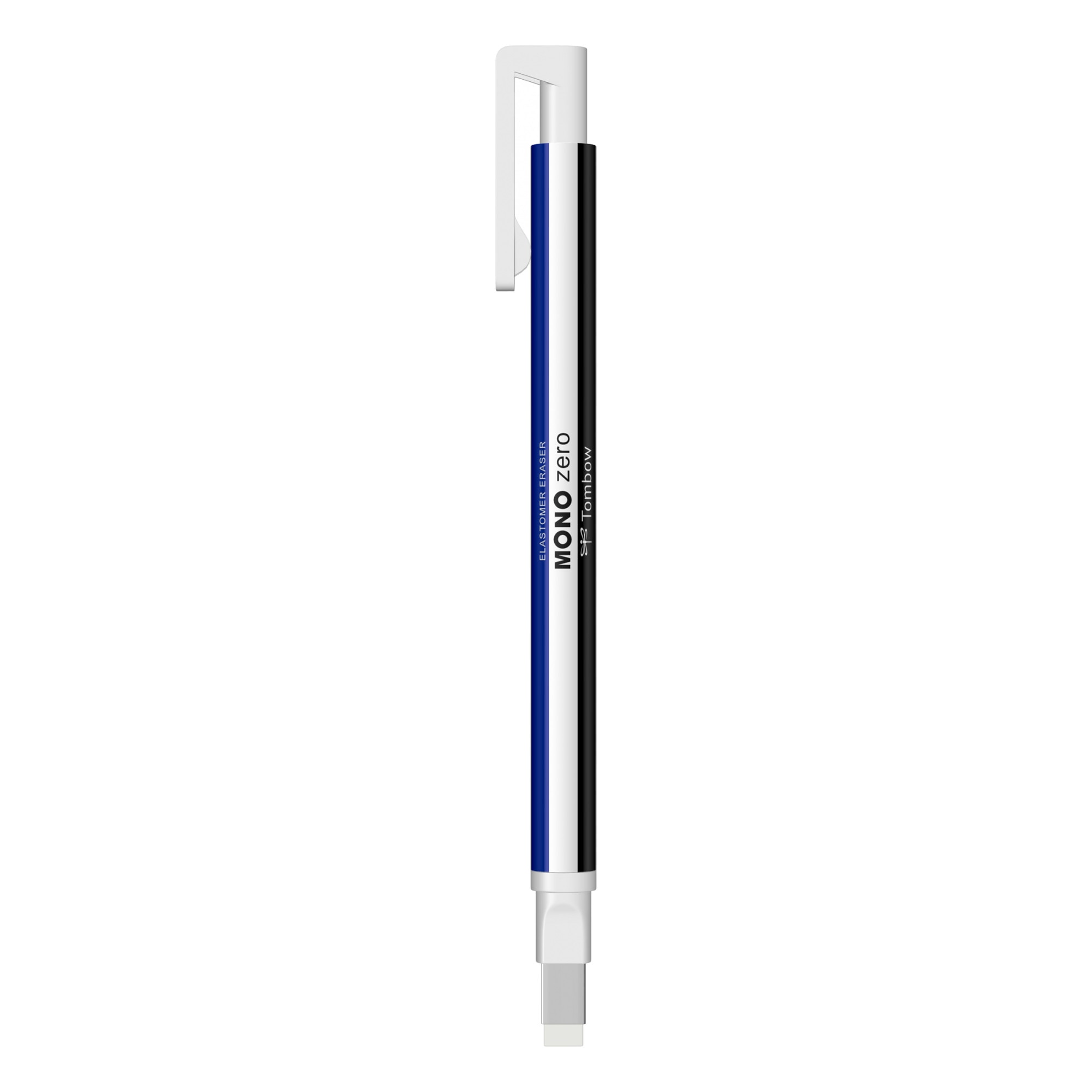Radiera Retractabila Rectangle Tip Tombow Mono Zero White / Blue / Black, multicolor