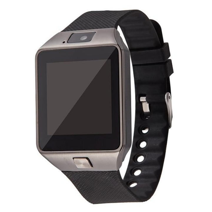 Смарт часовник HQ-wear DZ09 Bluetooth SIM, SD карта, Черен