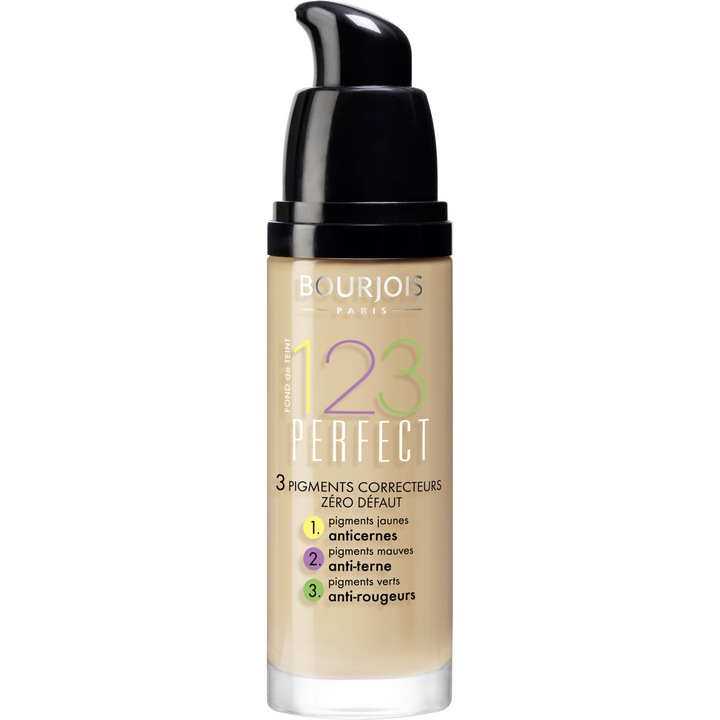 Fond de ten Bourjois 123 Perfect 52 Vanilla SPF 10, 30 ml