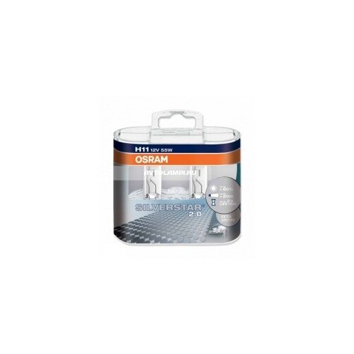 Bec auto halogen pentru far Osram Silverstar 2.0 H11, 12V, 55W, 1 Buc