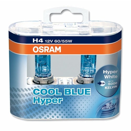 Set 2 becuri auto halogen pentru far Osram H1 Cool Blue Hyper, 12V, 55W
