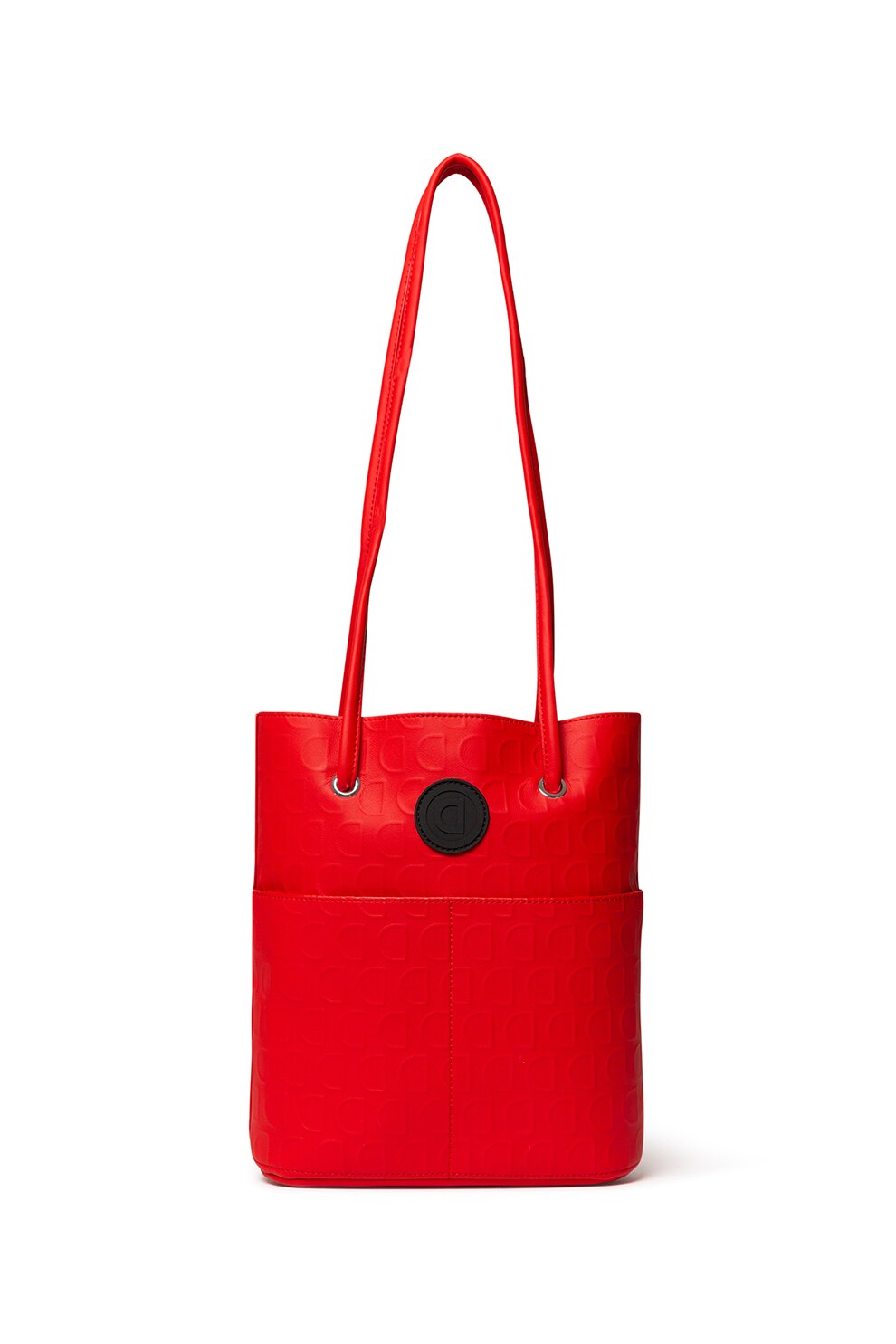 DESIGUAL, Geanta tote din piele ecologica cu imprimeu monograma in relief Lazarus Nerima, Rosu