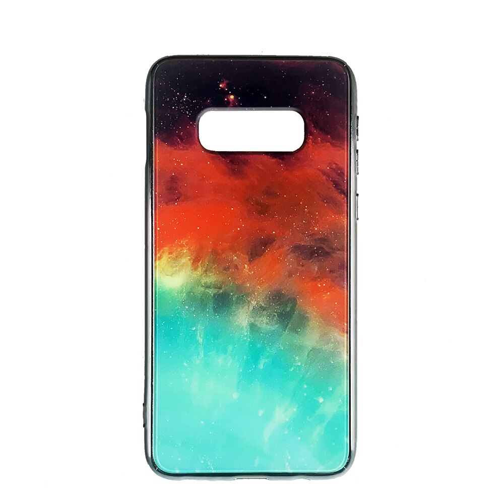 Husa Samsung S10e silicon cu sticla galaxie Multicolor