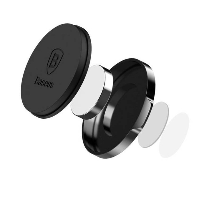 Baseus Small Ears Magnetic Holder - магнитна поставка за гладки повърхности за смартфони (черен)
