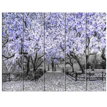 Tablou canvas 3 piese - Magnolia Park 3 - 225 x 90 cm Tablou canvas 3 piese - Magnolia Park 3 - 225 x 90 cm