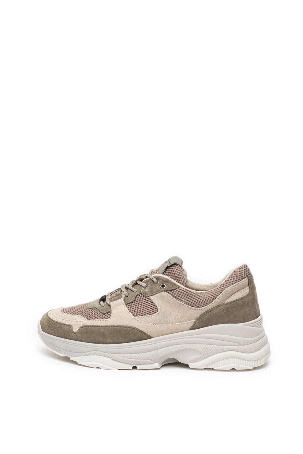 Selected Homme, Pantofi sport cu insertii de piele intoarsa Gavin
