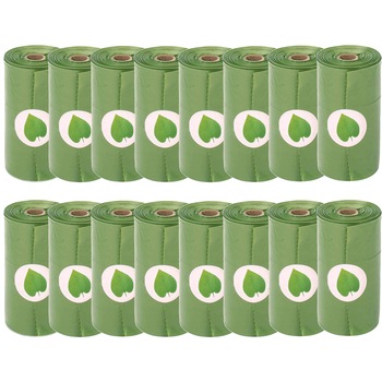 Saci igienici pentru catei cu suport, 100% Biodegradabili si Compostabili, Brown Dog, 16 role, 15 buc/rola, 23x33 cm, Verde Saci igienici pentru catei cu suport, 100% Biodegradabili si Compostabili, Brown Dog, 16 role, 15 buc/rola, 23x33 cm, Verde