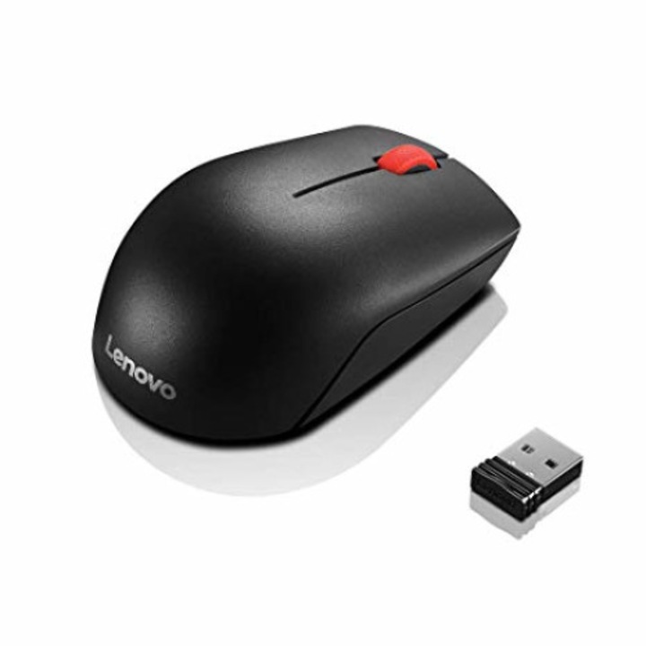 Безжична мишка Lenovo Essential, Черен/червен, Wireless