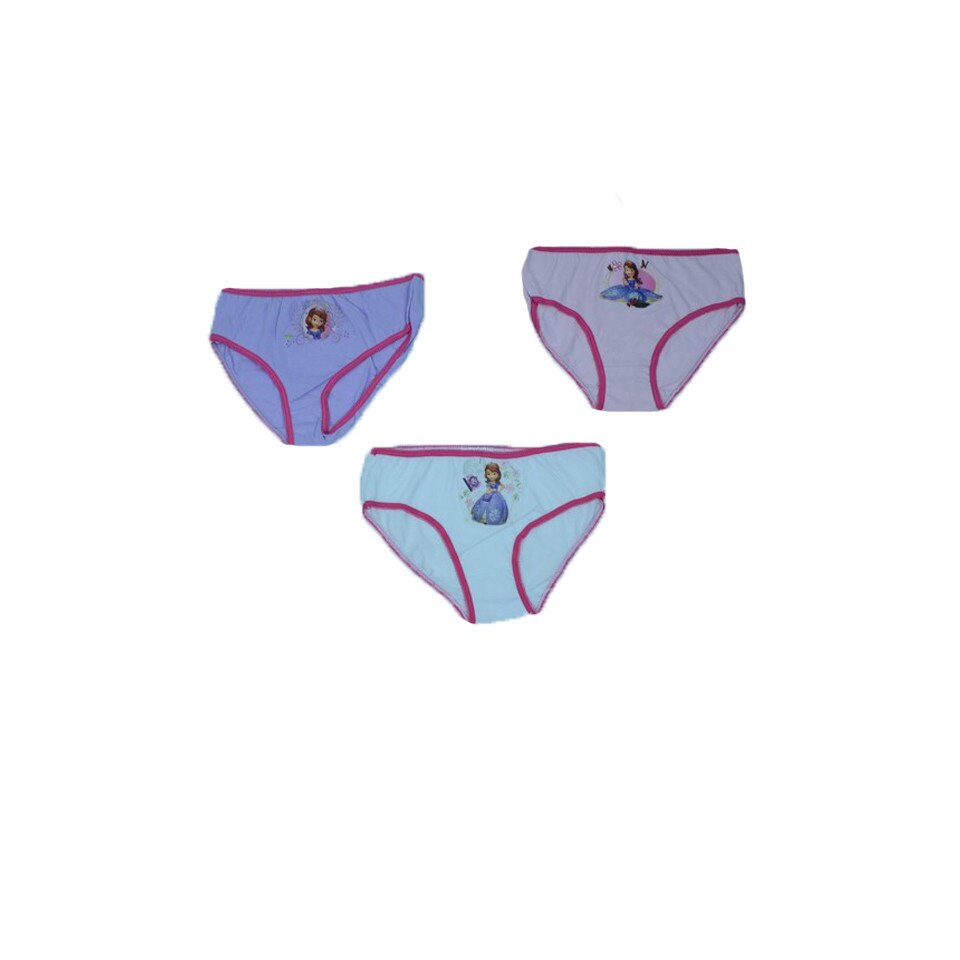 Set 3 chiloti pentru fetite Sun City Printesa Sofia HO3031, Multicolor