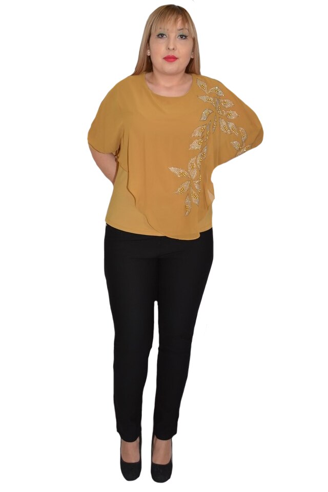 Bluza eleganta Dakota, D&J Exclussive, Galben mustar