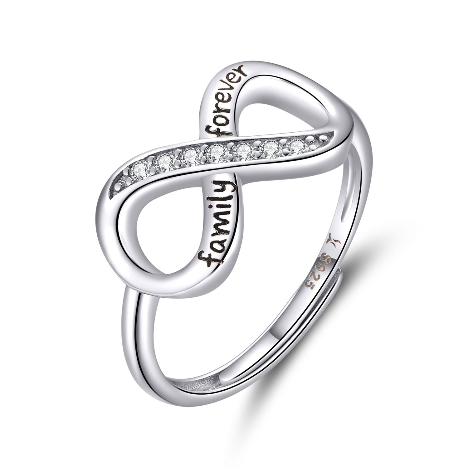 Inel din argint Adjustable Infinite Ring
