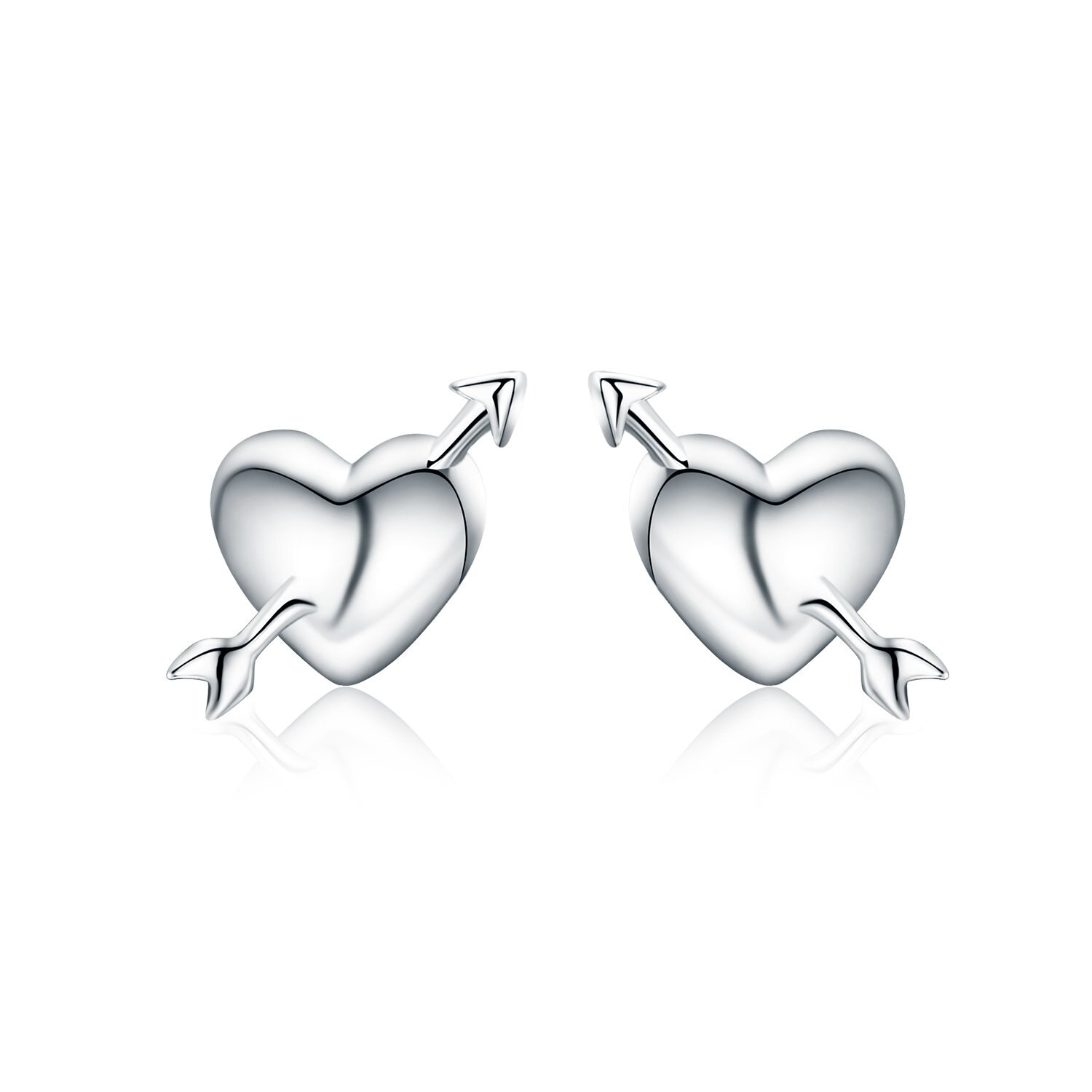 Cercei din argint Fall in Love Studs