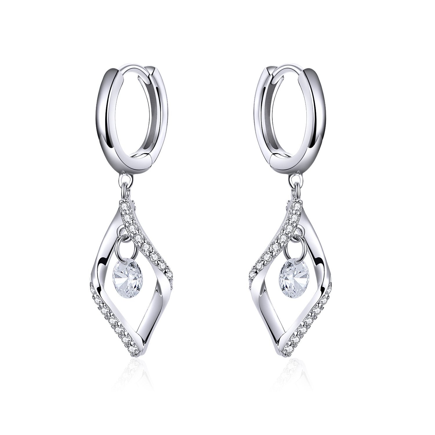 Cercei din argint Dangle Crystal Earrings