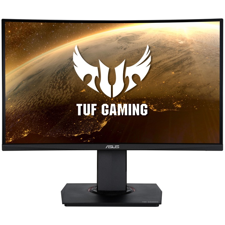 ASUS TUF VG24VQE Ívelt Gaming Monitor, 23.6" Full HD, 1 ms, 165Hz, FreeSync Premium, DP, HDMI, Fekete
