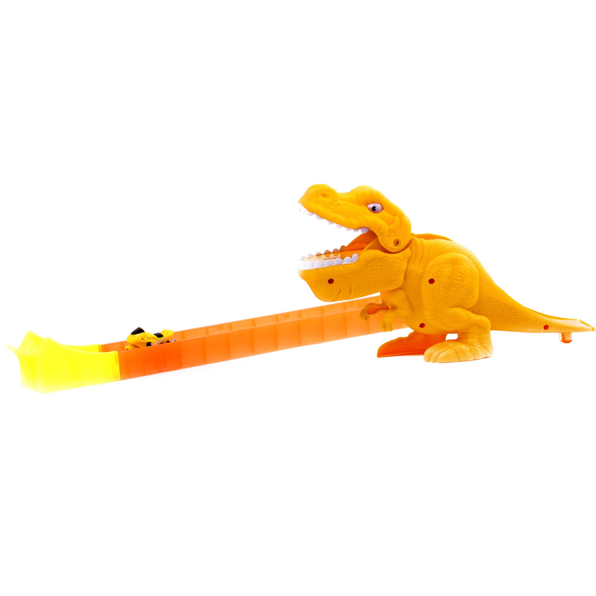 Circuit Motocicleta, Dinozaur Track, Putere Push Inertie, 6 Piese, Galben, Varsta 3+