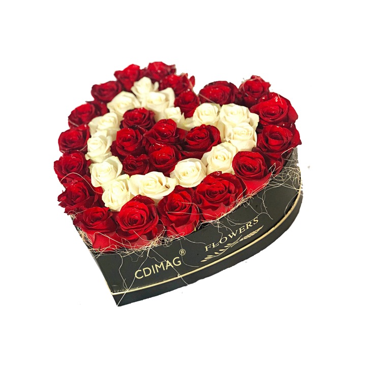 Aranjament floral cu trandafiri sapun Gold, CDIMAG