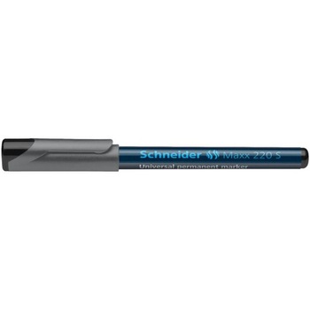 Set 10 Markere Permanente Schneider Maxx 220 S, Varf Subtire + Rotund, Scriere 0.4 mm, Culoare Neagra Set 10 Markere Permanente Schneider Maxx 220 S, Varf Subtire + Rotund, Scriere 0.4 mm, Culoare Neagra
