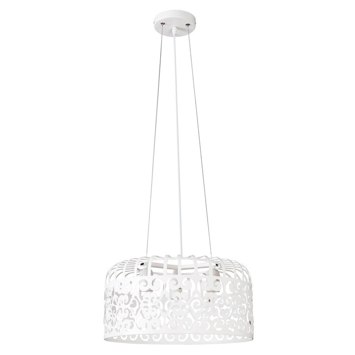 Винтидж полилей, 3XE27, max 60W, бяла, RB 2163