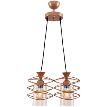 Lustra Fiber, 2 becuri, Begusa, E 27, 60 W, somon Lustra Fiber, 2 becuri, Begusa, E 27, 60 W, somon