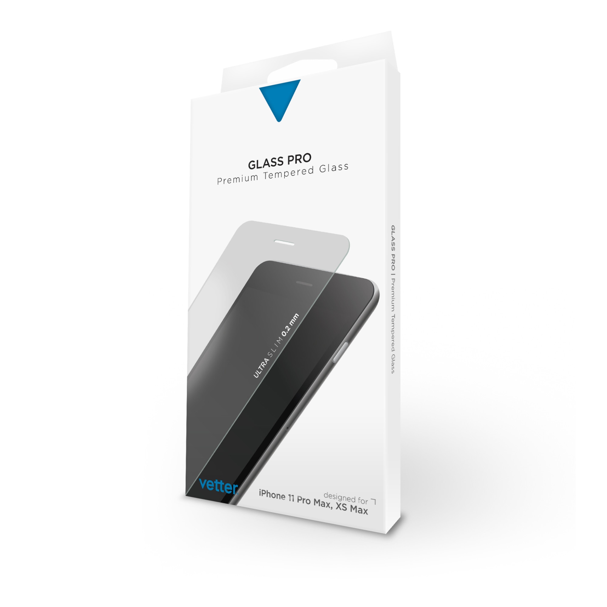 Folie/Geam de protectie Vetter pentru iPhone 11 Pro Max, Ultra Slim 0.2mm, Tempered Glass Pro