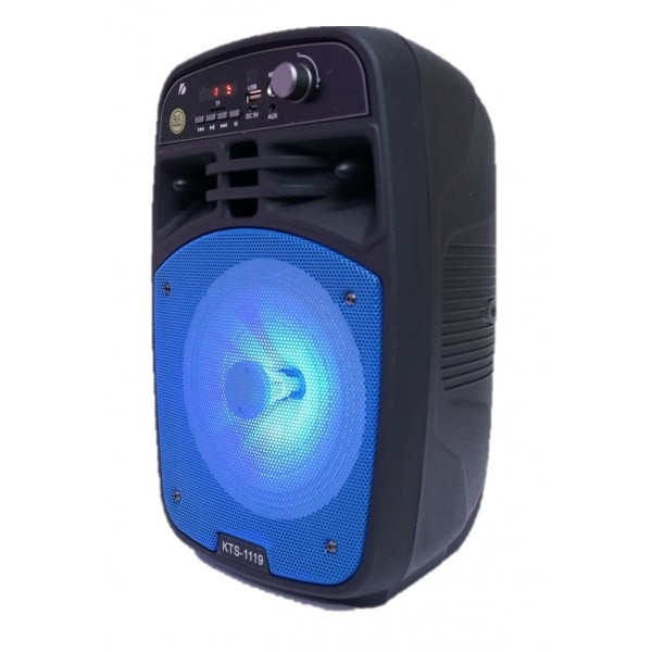 Boxa portabila, KTS 1119, Bluetooth, 10 W , cu telecomanda si microfon, Albastra