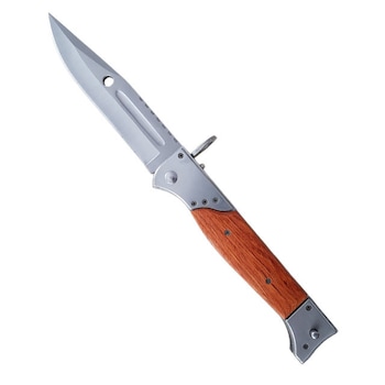 Cutit briceag baioneta AK-47 CCCP 22 cm, husa camuflaj din material textil Cutit briceag baioneta AK-47 CCCP 22 cm, husa camuflaj din material textil