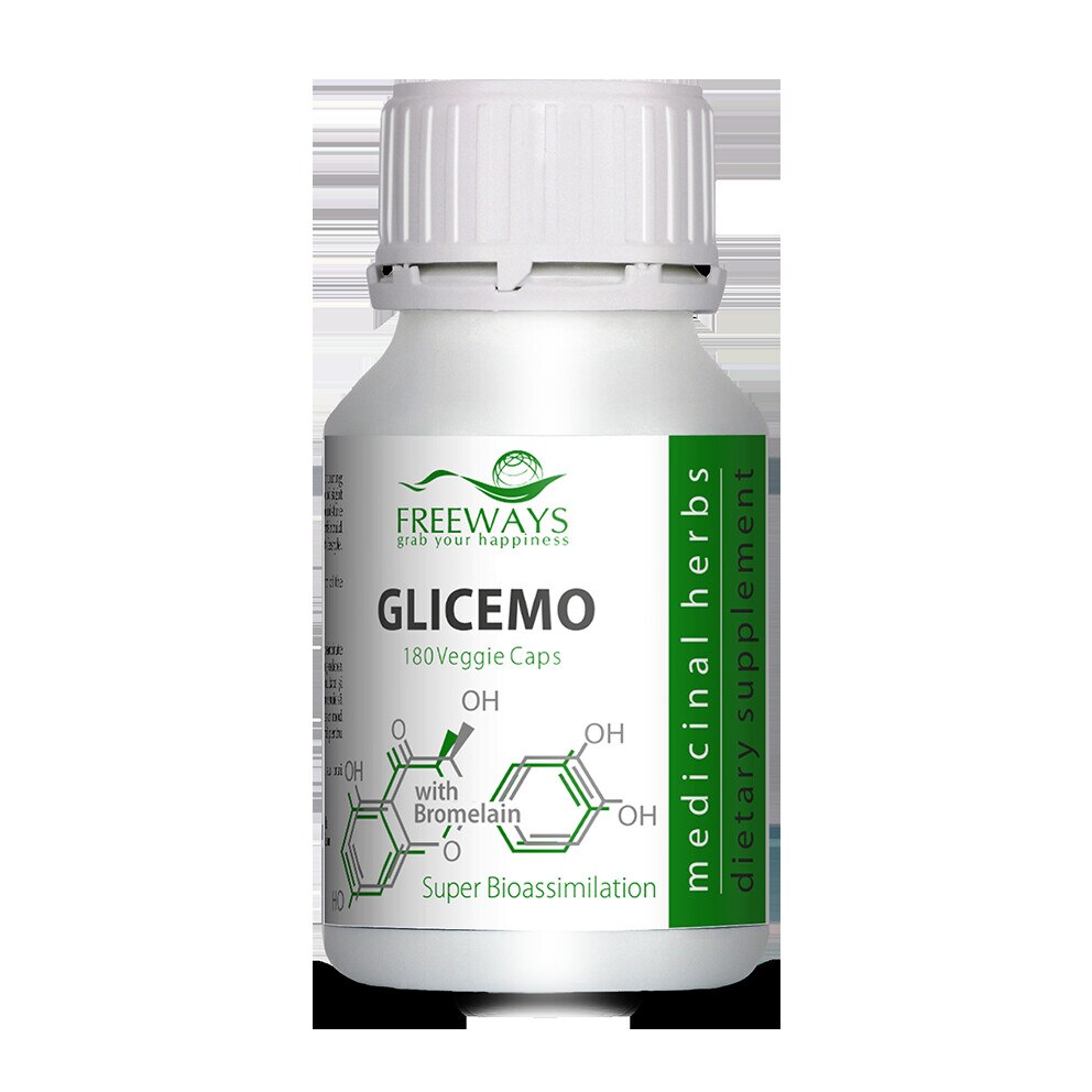 Glicemo cu Bromelaina, Freeways, 180 capsule vegetale