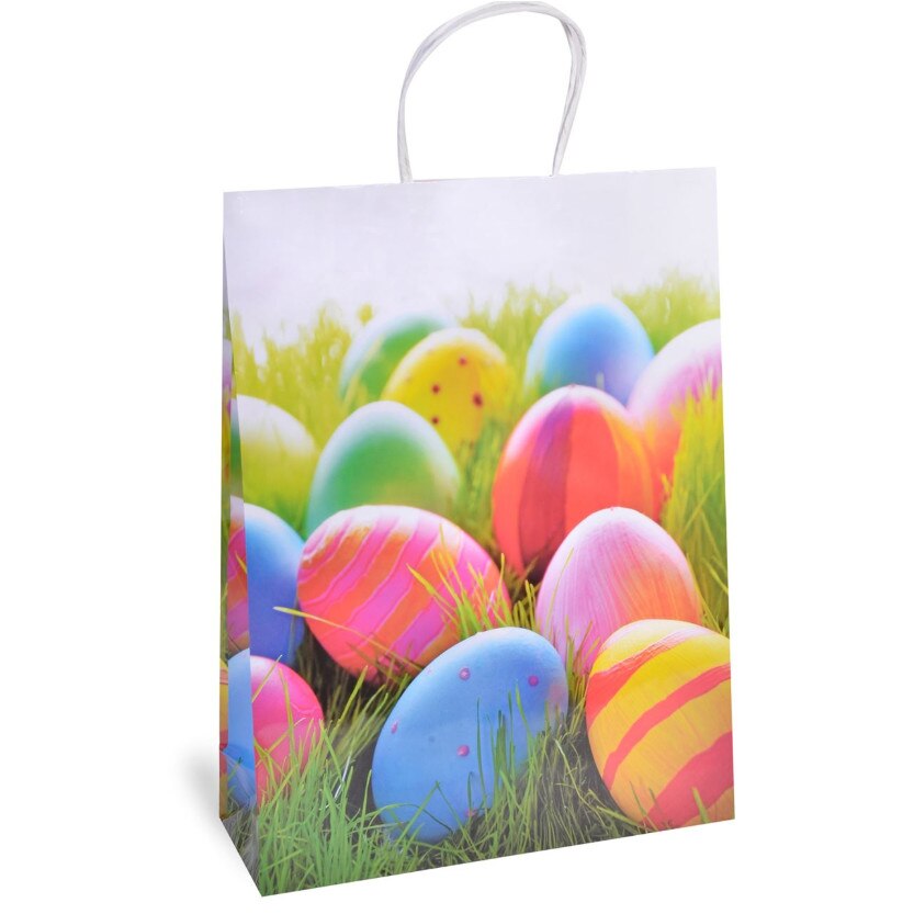 Punga de cadou, Zola®, motive pascale:Oua colorate,32x42x11