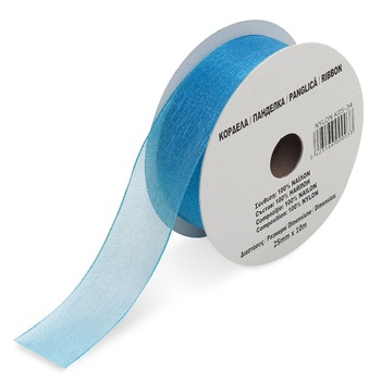 Panglica decorativa, Zola®, pentru cadouri, turcoaz, 10m x 2,5cm Panglica decorativa, Zola®, pentru cadouri, turcoaz, 10m x 2,5cm