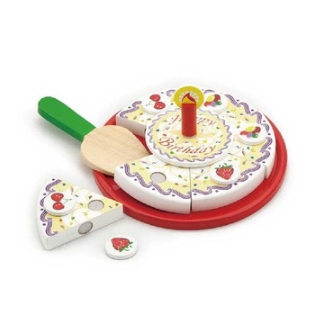 Set prajitura de jucarie pentru copii, Viga Toys, Birthday Cake, 230 x 35 mm, + 18 luni Set prajitura de jucarie pentru copii, Viga Toys, Birthday Cake, 230 x 35 mm, + 18 luni
