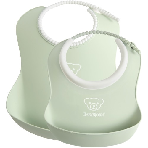 Set BabyBjorn 2 Bavete Baby Feeding Set, Powder green