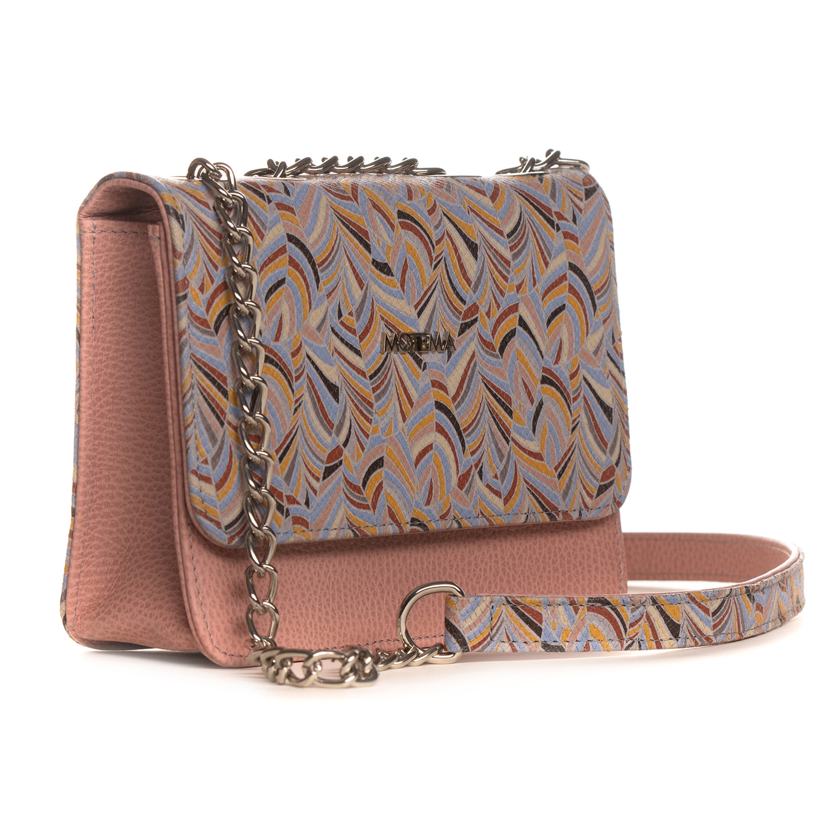 Geanta piele MABELLE PRINT, roz
