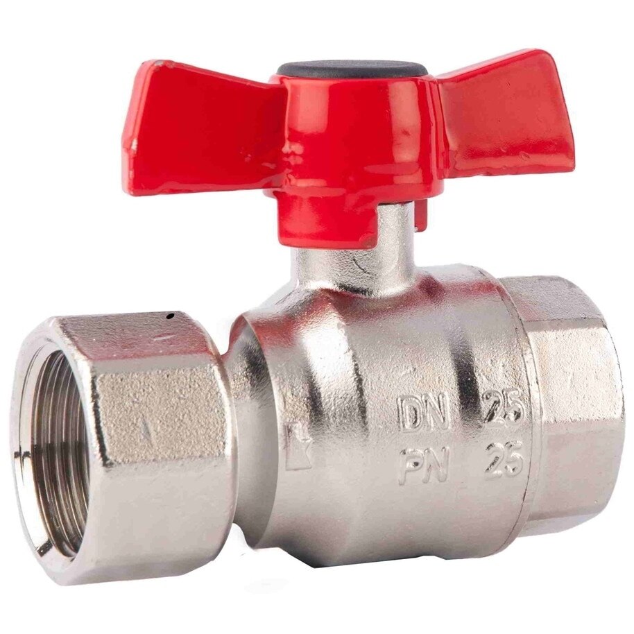 Robinet cu sfera si piulita olandeza Herz, DN15 (1/2''), PN25, etansare plana, 1 2221 01