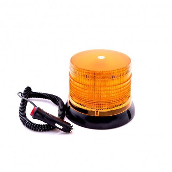 Girofar LED cu 6 faze, prindere magnetica si fixa, conectare 12V, lumina galbena