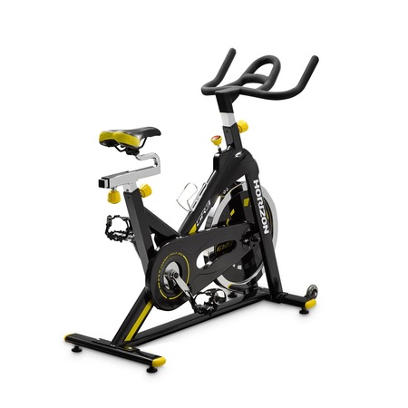 Bicicleta indoor cycling HORIZON GR3- Greutate max utilizator 130kg, Greutate volanta 22kg, Franare mecanica, Roti pt transport reducere Emag
