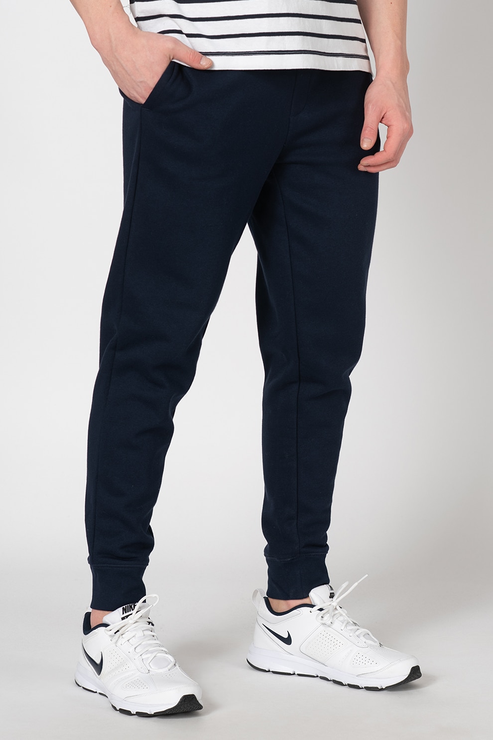 GAP, Pantaloni sport cu snur in talie, Albastru marin
