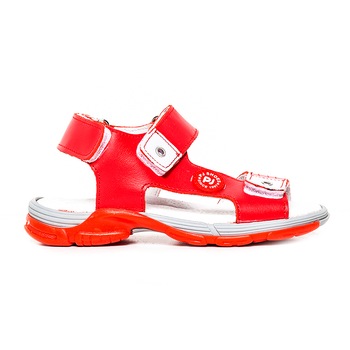 Sandale pentru baieti din piele, PJ Shoes, Roy, Rosu Sandale pentru baieti din piele, PJ Shoes, Roy, Rosu
