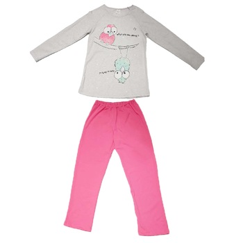 Pijama pentru fetite ATUT A-5584, Multicolor, 128 Pijama pentru fetite ATUT A-5584, Multicolor, 128