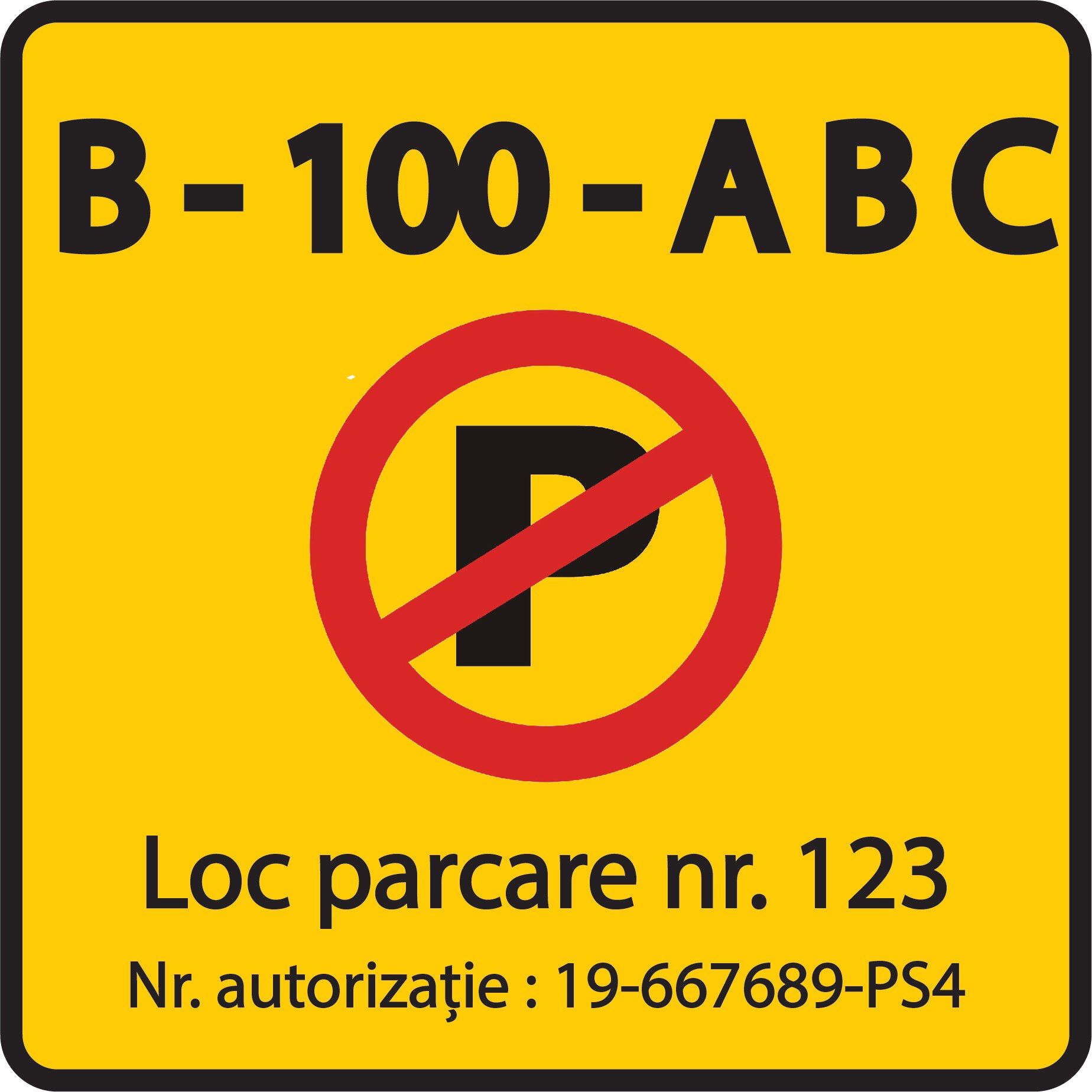 Placa loc de parcare- Placuta parcare - Personalizata-Numar de parcare