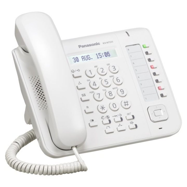 Telefon IP proprietar Panasonic KX-NT551X, Alb
