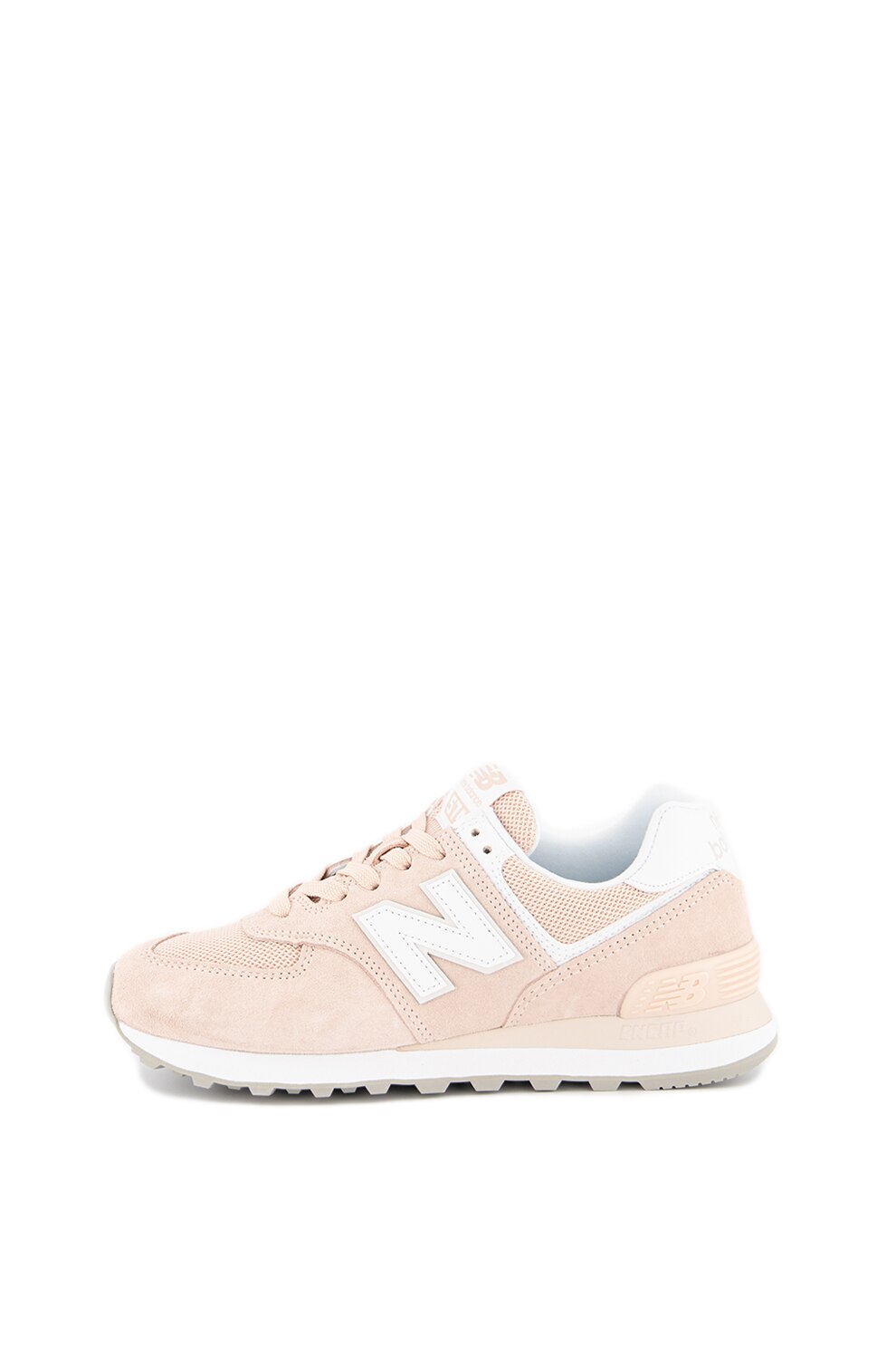 New Balance, Pantofi sport de piele intoarsa si plasa 574