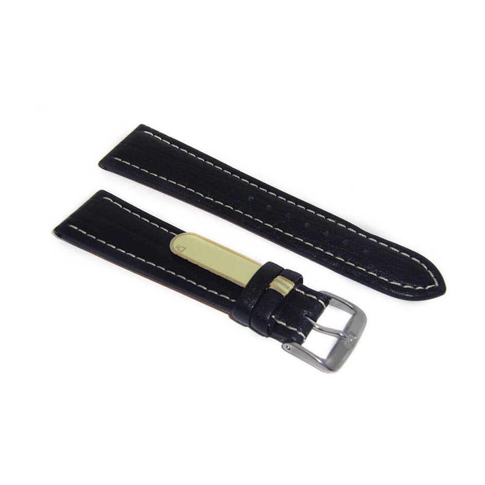 Curea de ceas Di-Modell Montana 1655-10222, 22mm, Negru, catarama argintie