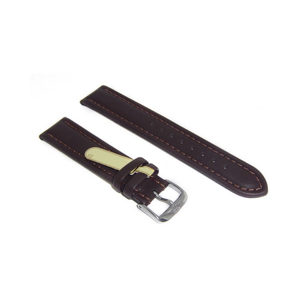 Curea de ceas Di-Modell Gaucho Chrono 1350-28202, 20mm, Maro inchis, catarama argintie
